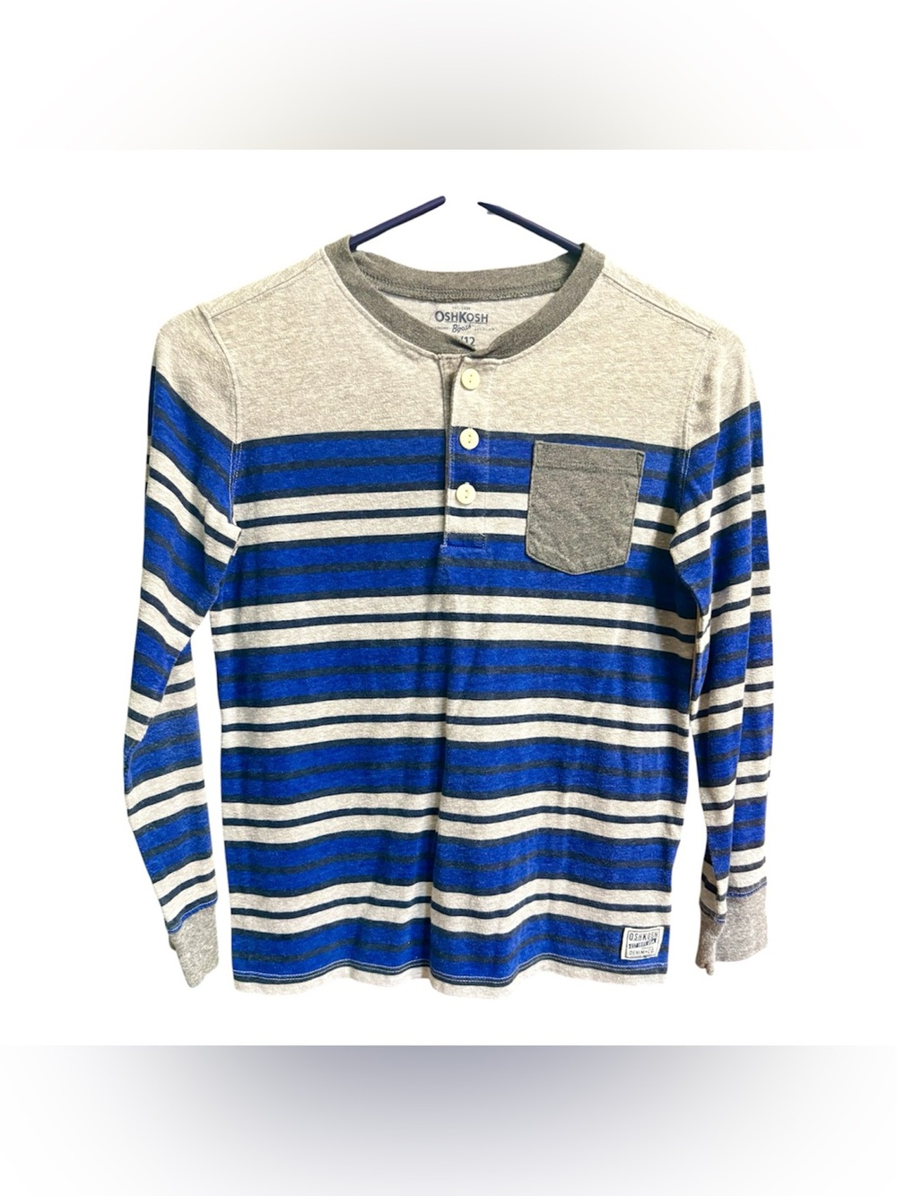 Oshkosh | Shirts | Boys Striped Cotton Long Sleeve Henley Shirt